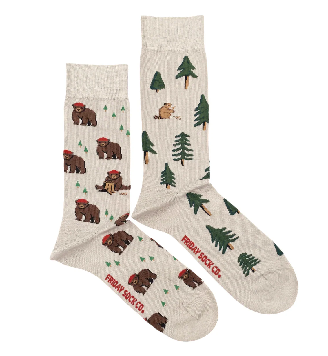 Friday Sock Co. Bear in Hat and Tree