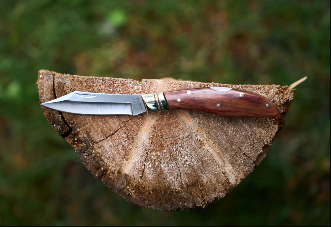 Grohmann Mini Russell Lockblade with Rosewood Handle, 4" Clip Point - Image 3