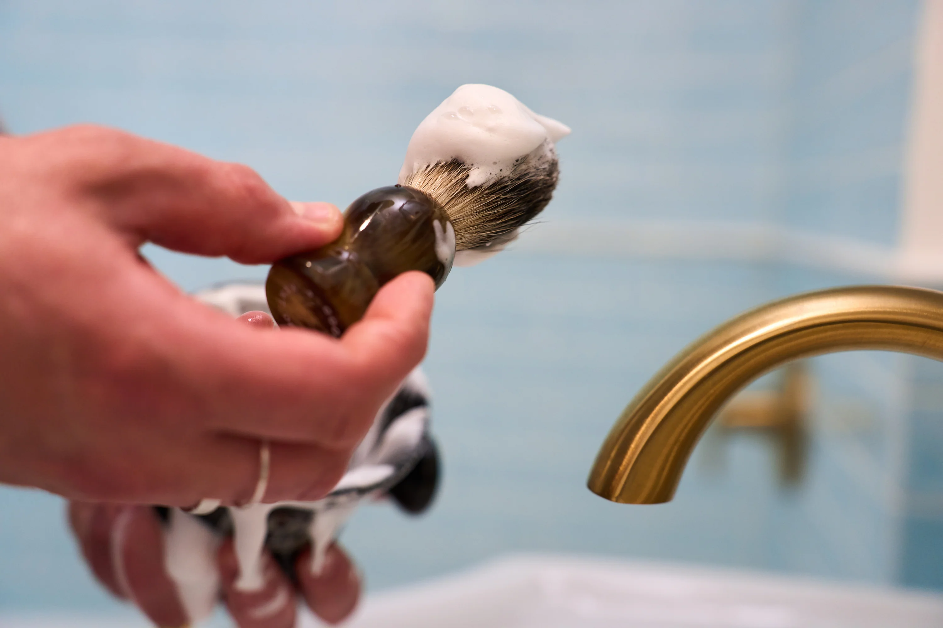 Kent of Inglewood Grey Badger Hair Shaving Brush - Image 3