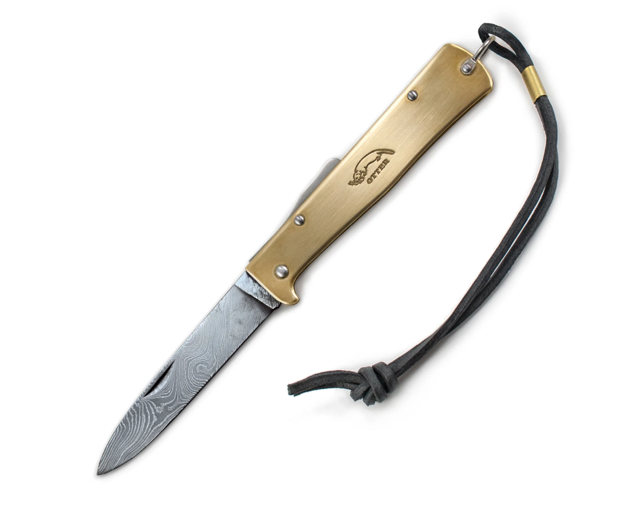 Otter-Messer Mercator Brass Damascus