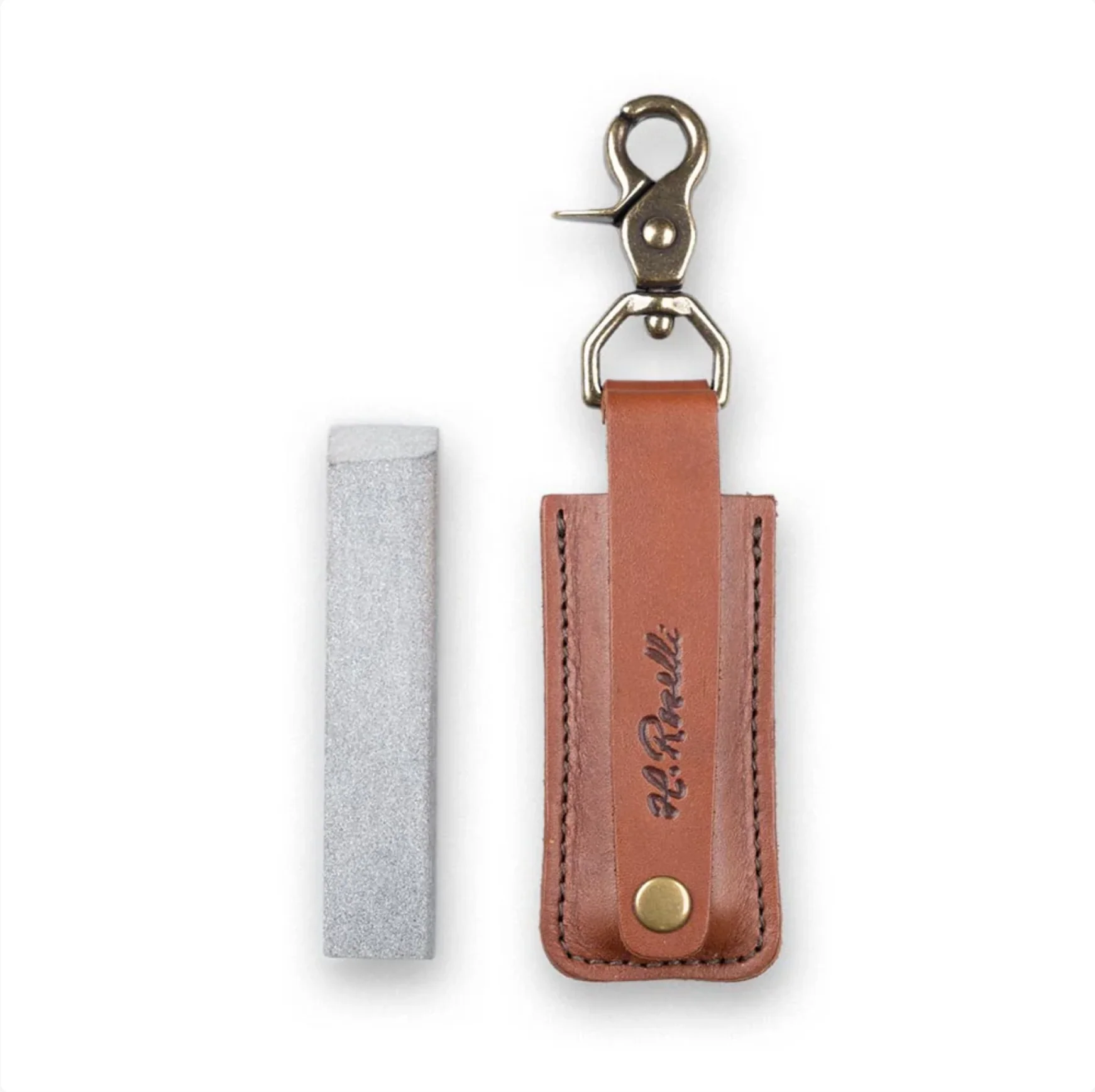 Roselli Sharpening Stone with Leather Sheath and Trigger Snap
