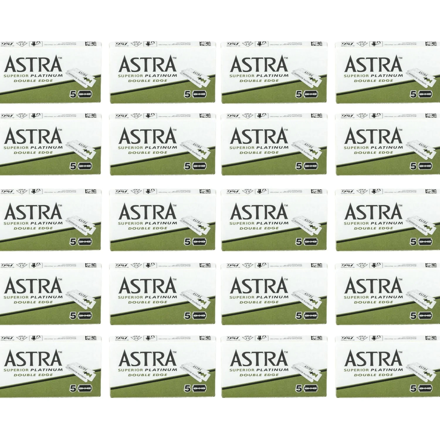 Sleeve of Astra Edge Razor Blades (100 Blades)